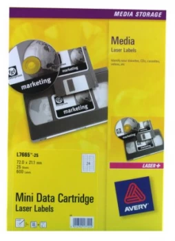 Image of Avery Laser Label 72x21.1 Pk25 L7665