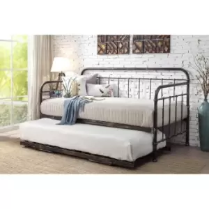 Image of Crazy Price Beds Harlow Brushed Antiqued Metal Day Bed & Trundle