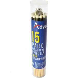 Image of Advent Carpenters HB Pencils and Sharpener