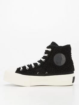 Image of Converse Chuck Taylor All Star Lift Hi - Black/White, Size 4, Women