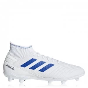 Image of adidas Predator 19.3 Firm Ground Football Boots - White/BoldBlue