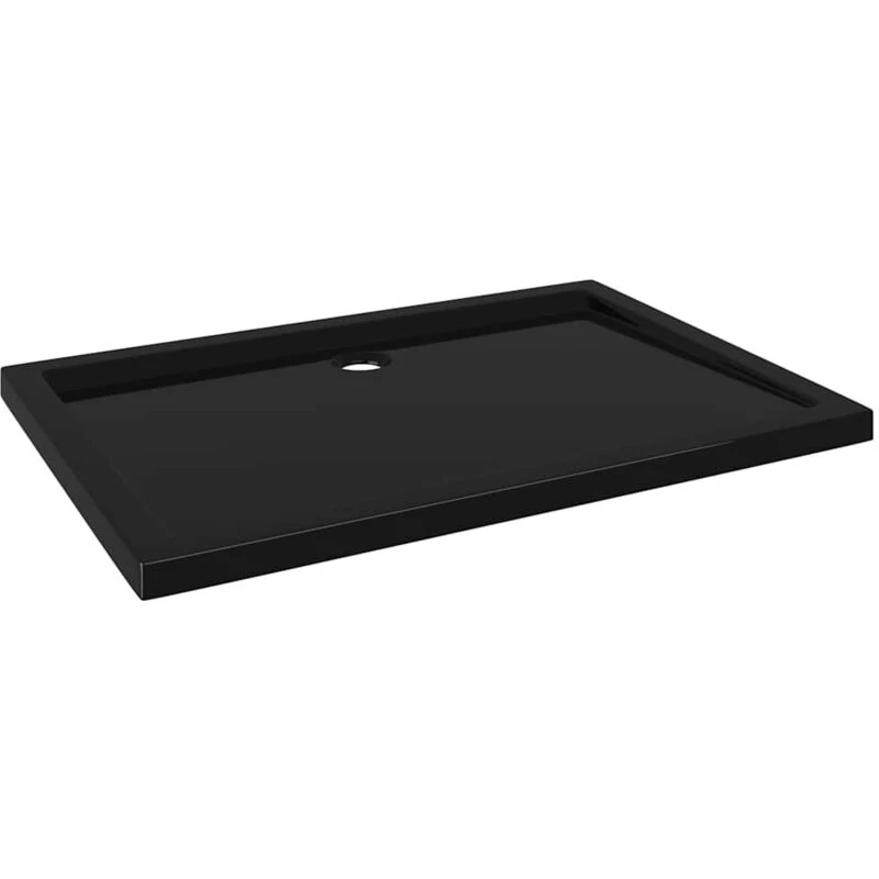 Image of VIDAXL Rectangular abs Shower Base Tray Black 80x110cm Vidaxl 8720286206201