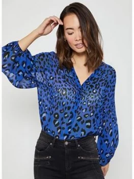 Image of Mint Velvet Salma Print Blouse - Blue