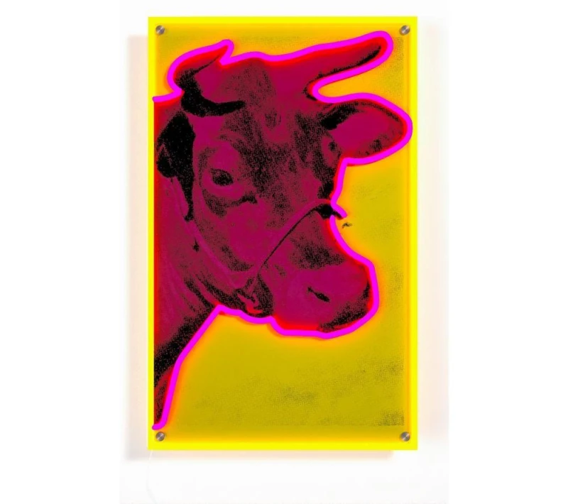 Image of YELLOWPOP Andy Warhol Cow LED Wall Lamp - Multicolour 5060813390816