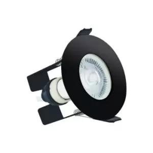 Image of Integral Evofire Fire Rated Downlight 70mm Cutout IP65 Black Round + GU10 Holder & Insulation GUard