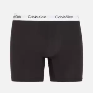 Image of Calvin Klein Three-Pack Cotton-Jersey Boxer Briefs - L