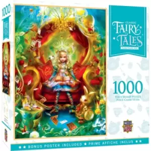 Image of Masterpieces Puzzle Classic Fairy Tales Alice in Wonderland Tea Party Time Puzzle 1000 piece jigsaw puzzle