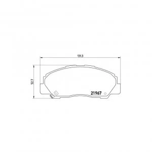 Image of Front Brake Pad Set BREMBO P 16 010