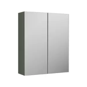 Image of Nuie - Arno Satin Green 600mm Mirror Cabinet with 50/50 Split Doors - OFF817 - Satin Green