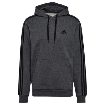Image of adidas Essentials Fleece 3-Stripes Hoodie Mens - Dark Grey/Black