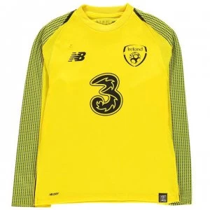 Image of New Balance Ireland Home Juniors Goal Keeper Shirt 2018 2019 - Yellow