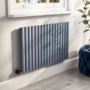 Image of Light Grey Electric Horizontal Designer Radiator 1.2kW with WiFi Thermostat - H600xW1003mm - IPX4 Bathroom Safe