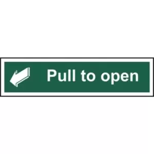 Image of Pull to open - Sign - PVC (300 x 75mm)