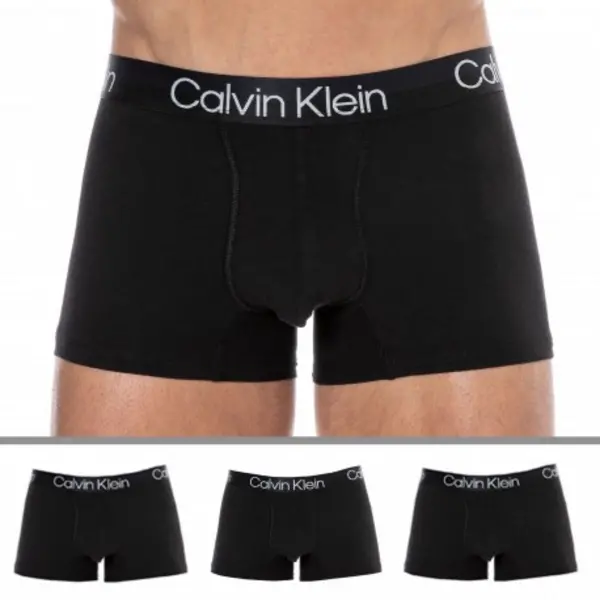 Image of Calvin Klein 3 Pack Modern Structure Boxer Briefs - Black XL