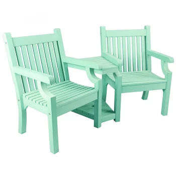 Image of Sandwick Winawood Love Seat - Duck Egg