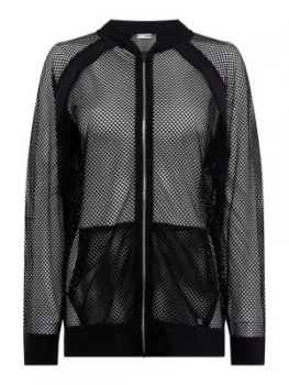 Image of DKNY Full zip mesh jacket Black