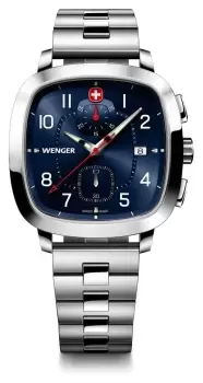 Image of Wenger 01.1933.111 Mens Vintage Sport Chrono (40mm) Blue Watch