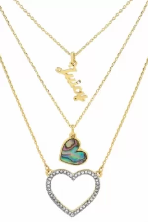 Image of Juicy Couture Jewellery Mother Of Pearl Heart Double Strand Necklace JEWEL WJW862-710-U