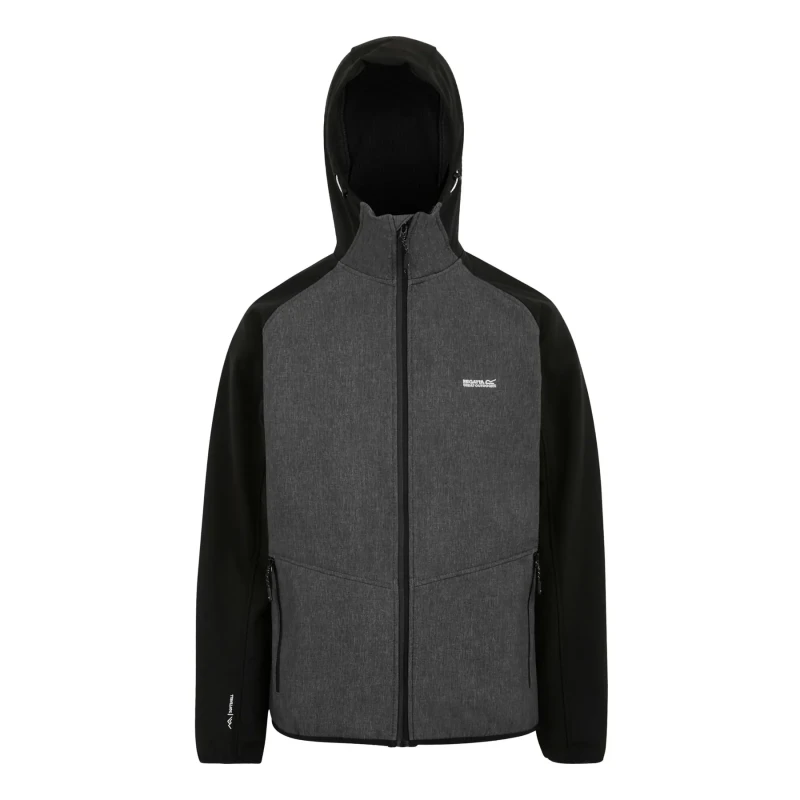 Image of Regatta Regatta Men Arec Softshell Jacket in Charcoal Size: Small Charcoal S Male 5063516136149