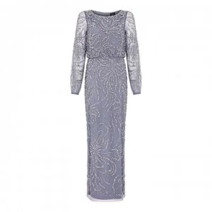 Image of Adrianna Papell Bead Blouson Dress - COOL WISTERIA