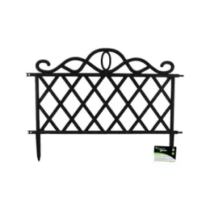 Image of One Black Plastic Garden Border Fence Edging
