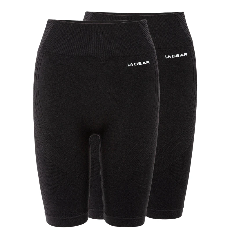 Image of LA Gear Seamless Short 2 Pack - Black 8