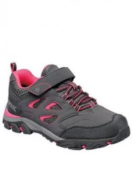 Image of Regatta Holcombe IEP Low V Junior Waking Shoe - Grey Pink, Grey/Pink, Size 12