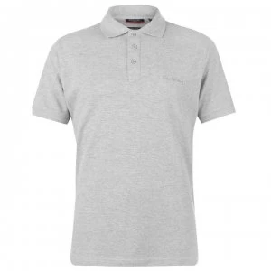 Image of Pierre Cardin Plain Polo Shirt Mens - Grey Marl