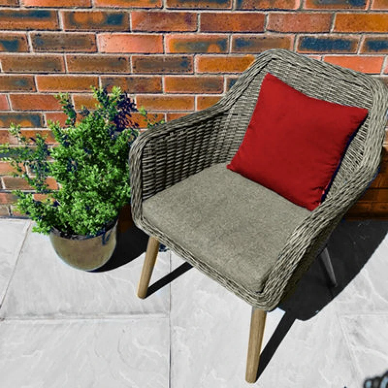 Image of rucomfy Beanbags Rucomfy Indoor Or Outdoor Cushion 45X45Cm - Red Water-Resistant Scatter Pillow For Garden, Patio & Home