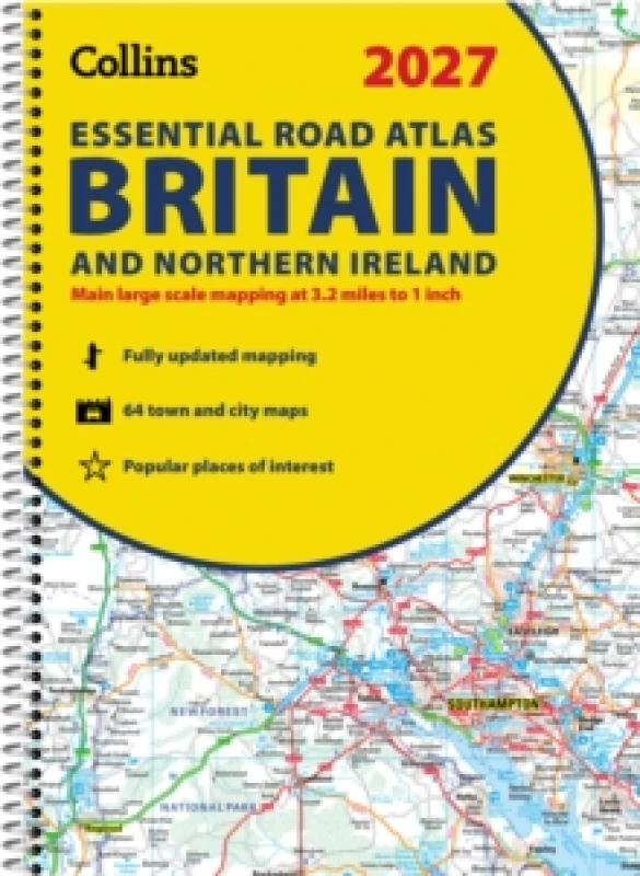Image of 2027 Collins Essential Road Atlas Britain and Northern Ireland (A4 Spiral) : Easy to Read, Updated Mapping Spiral bound
