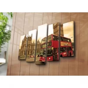 Image of 5PAT-6 Multicolor Decorative Canvas Painting (5 Pieces)