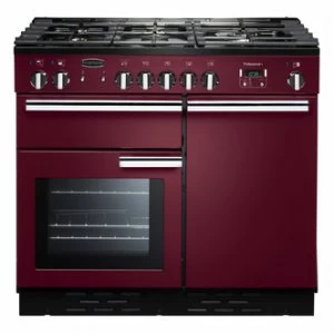 Image of Rangemaster 111800 100cm Professional Gas Range Cooker in Cranberry