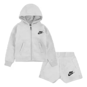 Image of Nike Fleece Shorts Pyjama Set Baby Girls - Grey