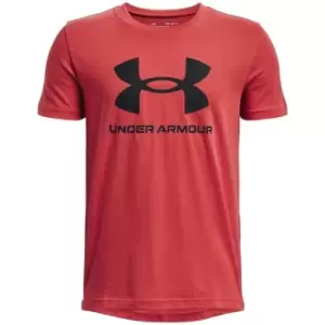 Image of Under Armour UA Sportstyle Logo Short Sleeve - Red