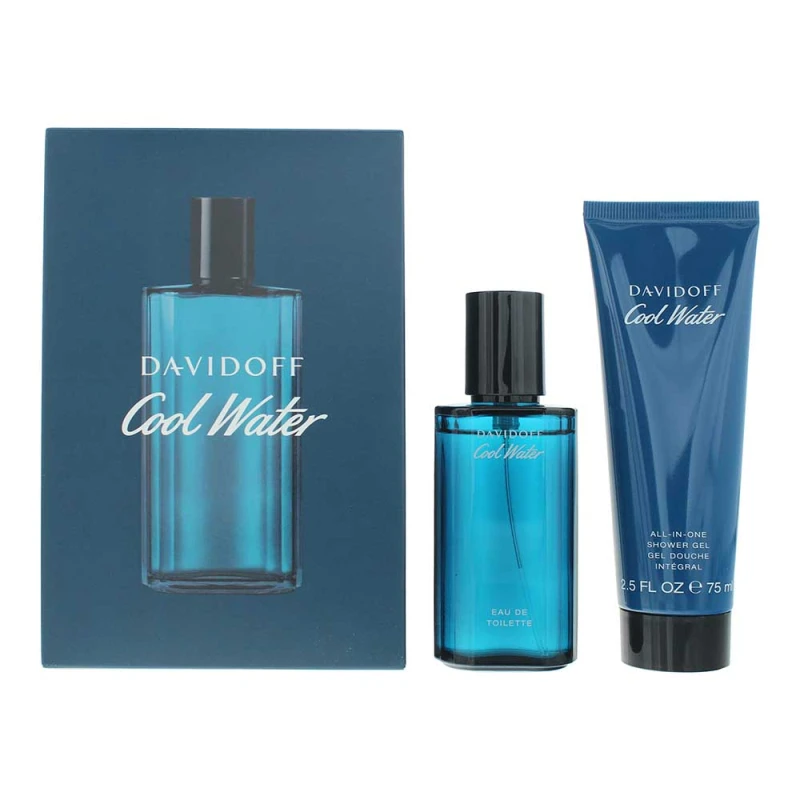 Image of Davidoff Cool Water For Him 2 Piece Gift Set: Eau de Toilette 40ml - Shower Gel 75ml