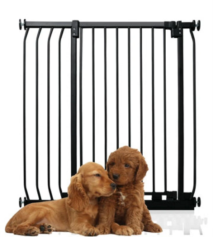 Image of Bettacare Extra Tall Elite Dog Gate, 89Cm - 98Cm, Matt Black, Extra Tall 96.8Cm In Height, Pressure Fit Pet Gate