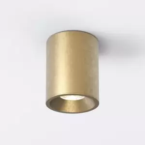 Image of Kos Coastal Outdoor Round LED Surface Mounted Downlight Solid Brass IP44