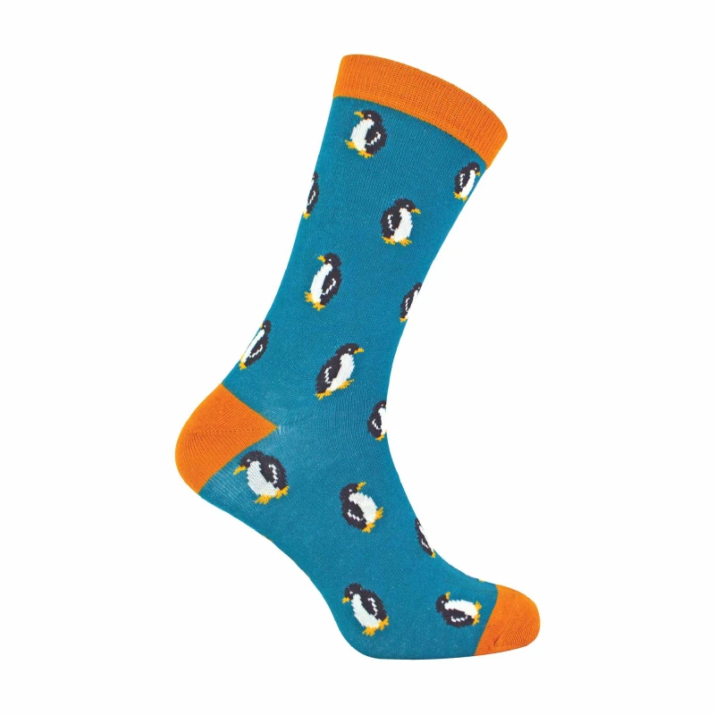 Image of Mr Heron Mr Heron Men Animal Patterned Soft Breathable Bamboo Novelty Socks Size: 6-11 Multi 6-11 Male 5019041215583