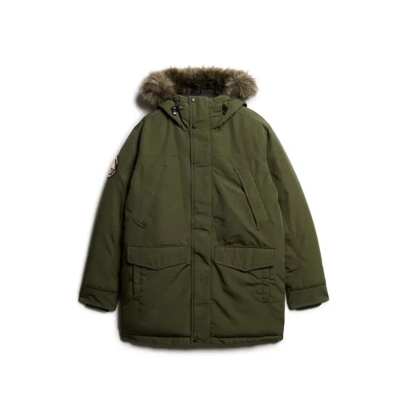 Image of Superdry Synthetic fur parka Superdry Everest Vert Male S