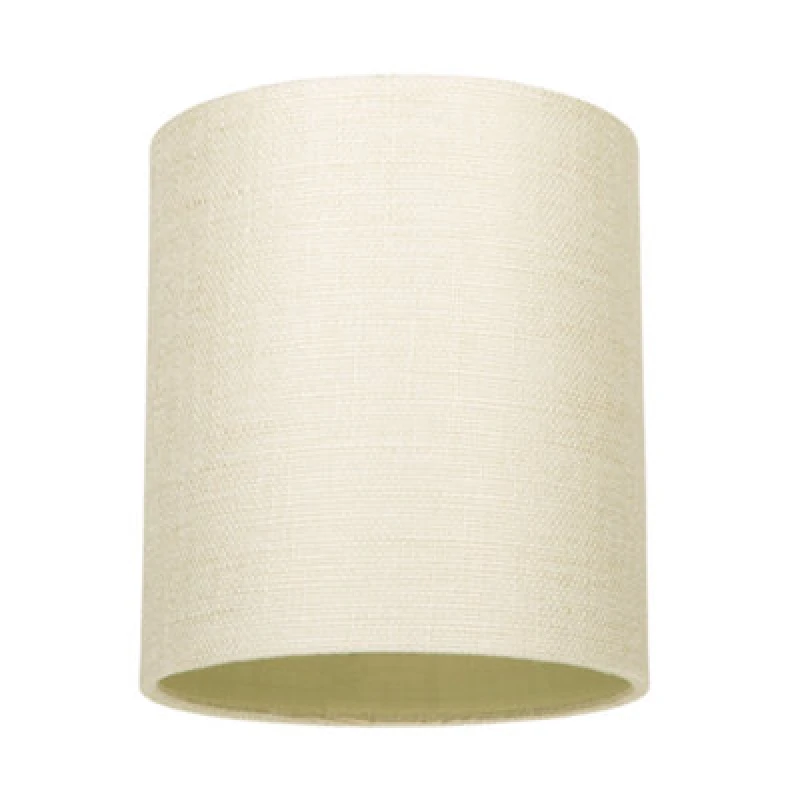 Image of Happy Homewares Contemporary And Sleek Cream Linen Fabric 6 Cylindrical Lamp Shade 60W Maximum