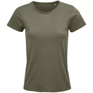 Image of SOLS Womens/Ladies Crusader Organic T-Shirt (S) (Khaki)
