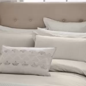 Image of Helena Springfield Deco Stripe Single Duvet Cover Set, Champagne