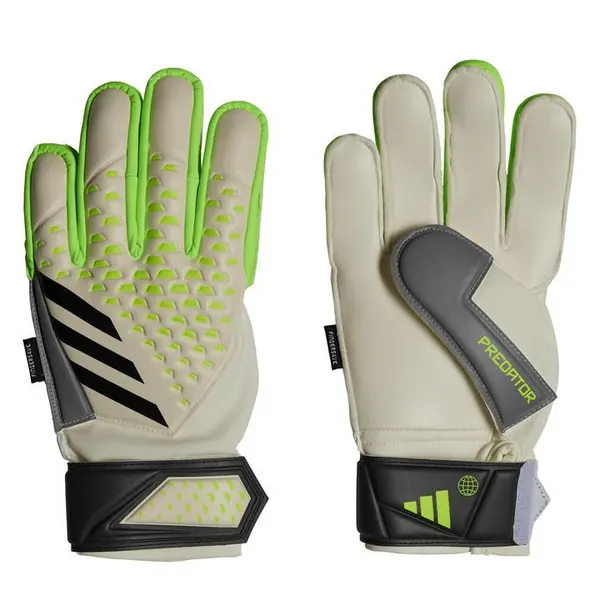 Image of adidas Predator Match Fingersave Goalkeeper Gloves Junior Goalkeeper Gloves 3 Black 83723242030
