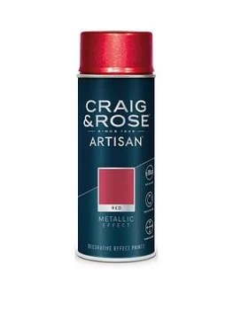 Image of Craig & Rose Artisan Metallic Effect Spray Paint - Red 400Ml