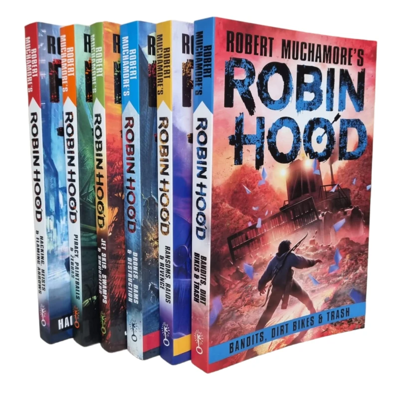 Image of Robert Muchamore Robin Hood Series 6 Book Set Complete Hacking Heists Flaming Arrow Robert Muchamore's Books