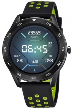 Image of Lotus SmarTime Mens Black Silicone Strap + Free Strap Watch