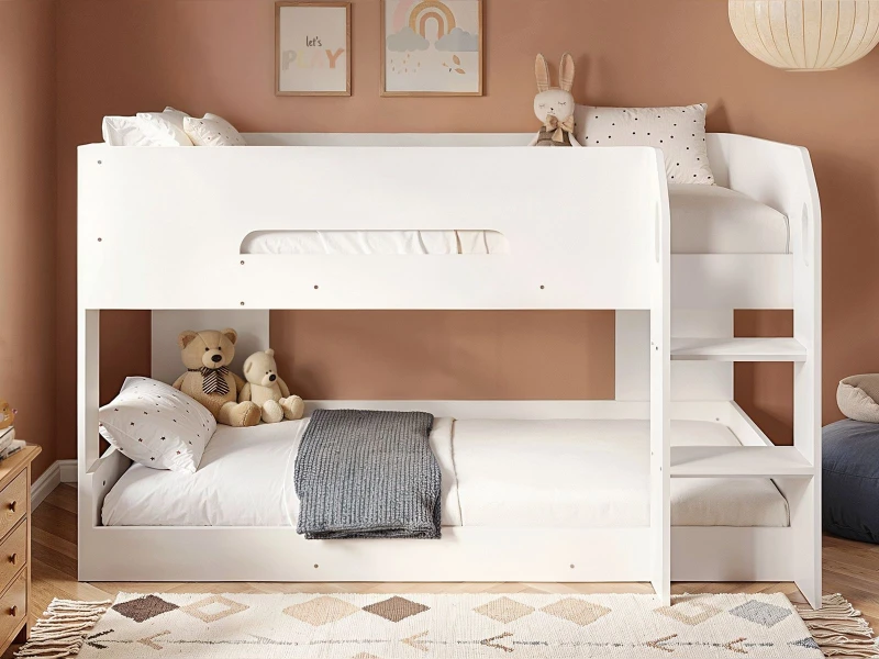 Image of Flair Mystic Low Pod Bunk Bed in White Size: Single White Unisex Single