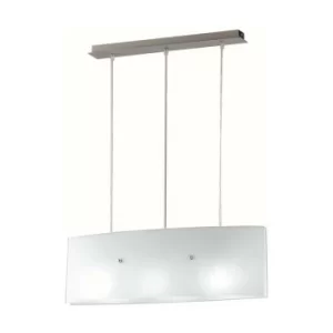 Image of Fan Europe AMSTERDAM 3 Light Straight Bar Pendant Ceiling Light White 63x20cm