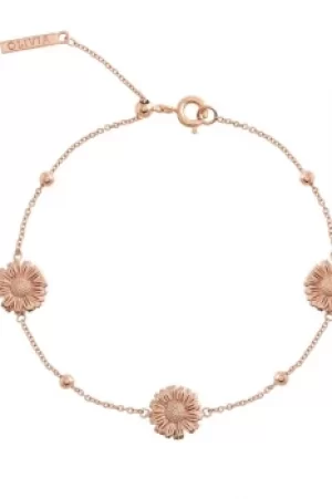 Image of Ladies Olivia Burton Rose Gold Plated Flower Show Daisy Chain Bracelet OBJ16DAB07