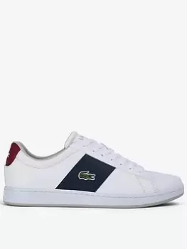 Image of Lacoste Mens Lacoste Carnaby Evo CGR Trainers, White/Navy, Size 9, Men